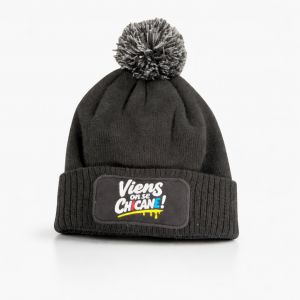 Bonnet pompon brodé